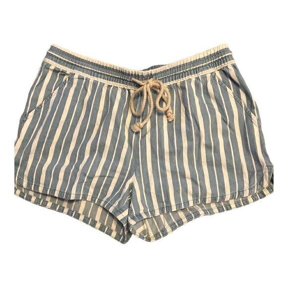 Aerie small striped cotton blue and white comfortable shorts - Picture 1 of 4